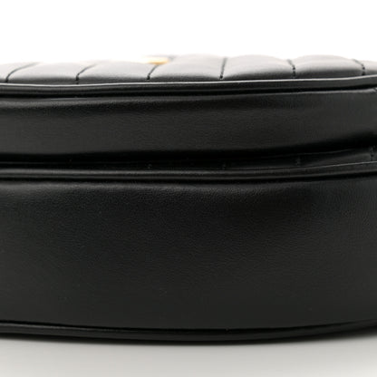 Gucci Calfskin Matelasse Diagonal Mini Interlocking G Heart Shoulder Bag Black 10 of 10