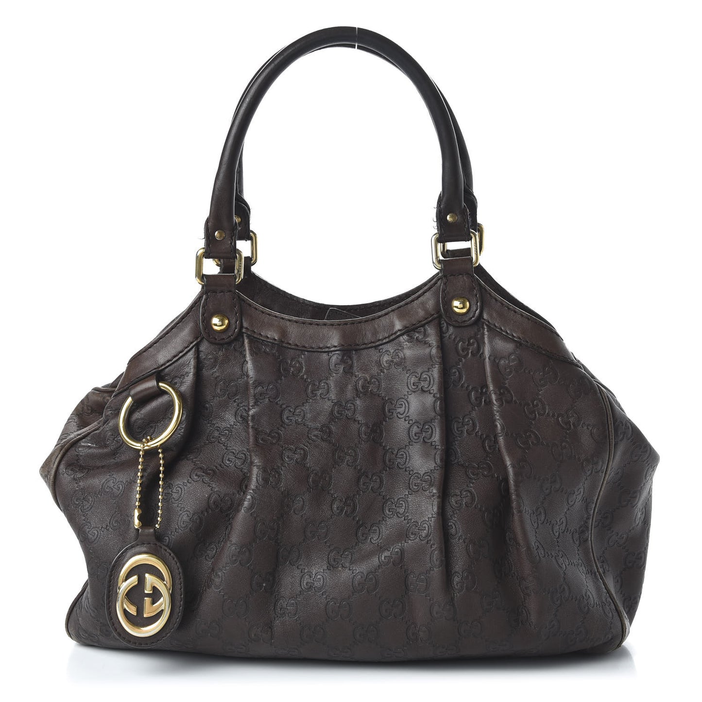 Guccissima Medium Sukey Tote Chocolate
