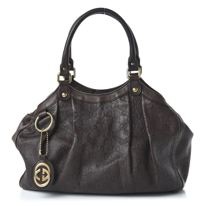 Gucci Guccissima Medium Sukey Tote Chocolate 1 of 9