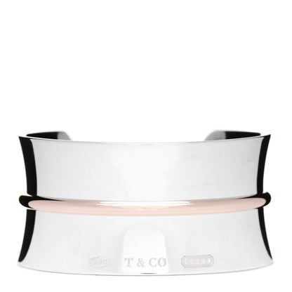 Tiffany Sterling Silver Rubedo 1837 Wide Cuff Bracelet 1 of 3