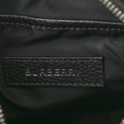 Burberry Pebbled Calfskin Logo Embossed Thornton Messenger Bag Black 6 of 9