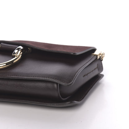 Chloe Suede Calfskin Small Faye Shoulder Bag Carbon Brown 8 of 9