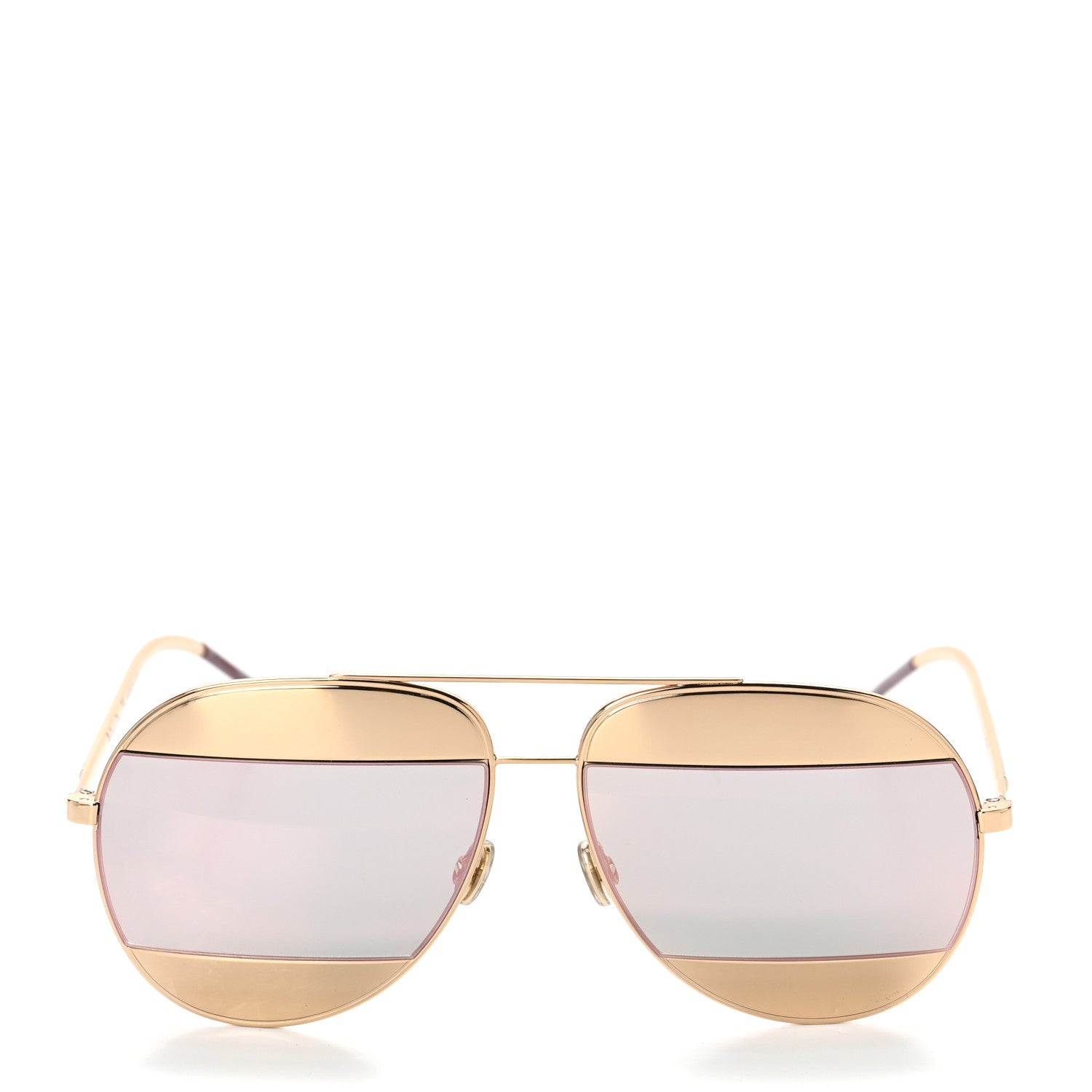 Christian Dior Split 1 Aviator Sunglasses Gold 2 of 6