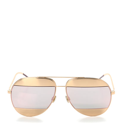 Christian Dior Split 1 Aviator Sunglasses Gold 2 of 6