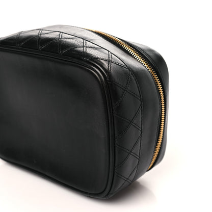 Chanel Lambskin Vanity Cosmetic Case Black 9 of 9