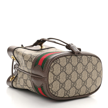 Gucci GG Supreme Monogram Web Mini Ophidia Bucket Bag Brown 4 of 11