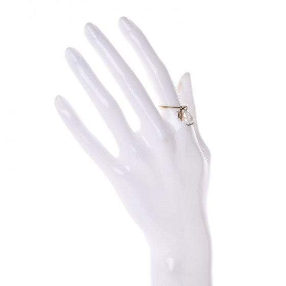 Pearl Tribale Native Ring M Aged Gold