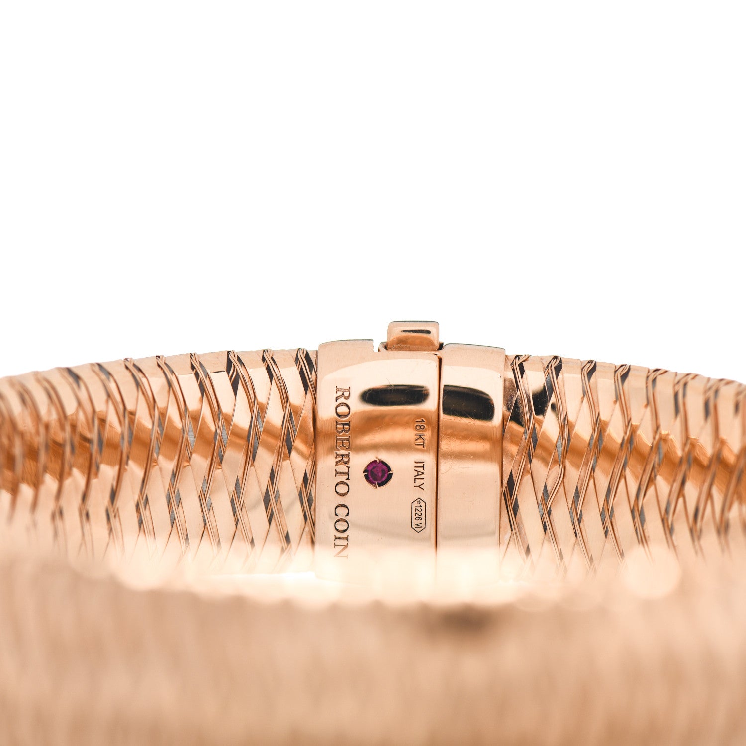 Roberto Coin 18K Rose Gold Primevera Flex Bangle Bracelet 4 of 4
