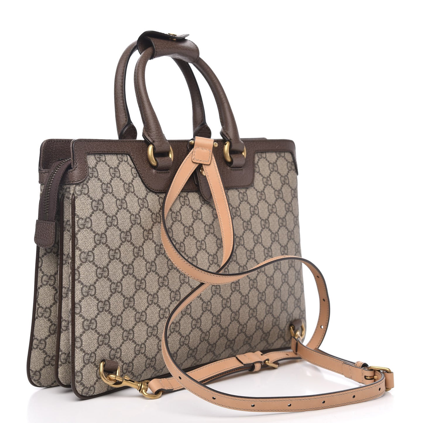 GG Supreme Monogram Web Ophidia Convertible Backpack Beige New Acero