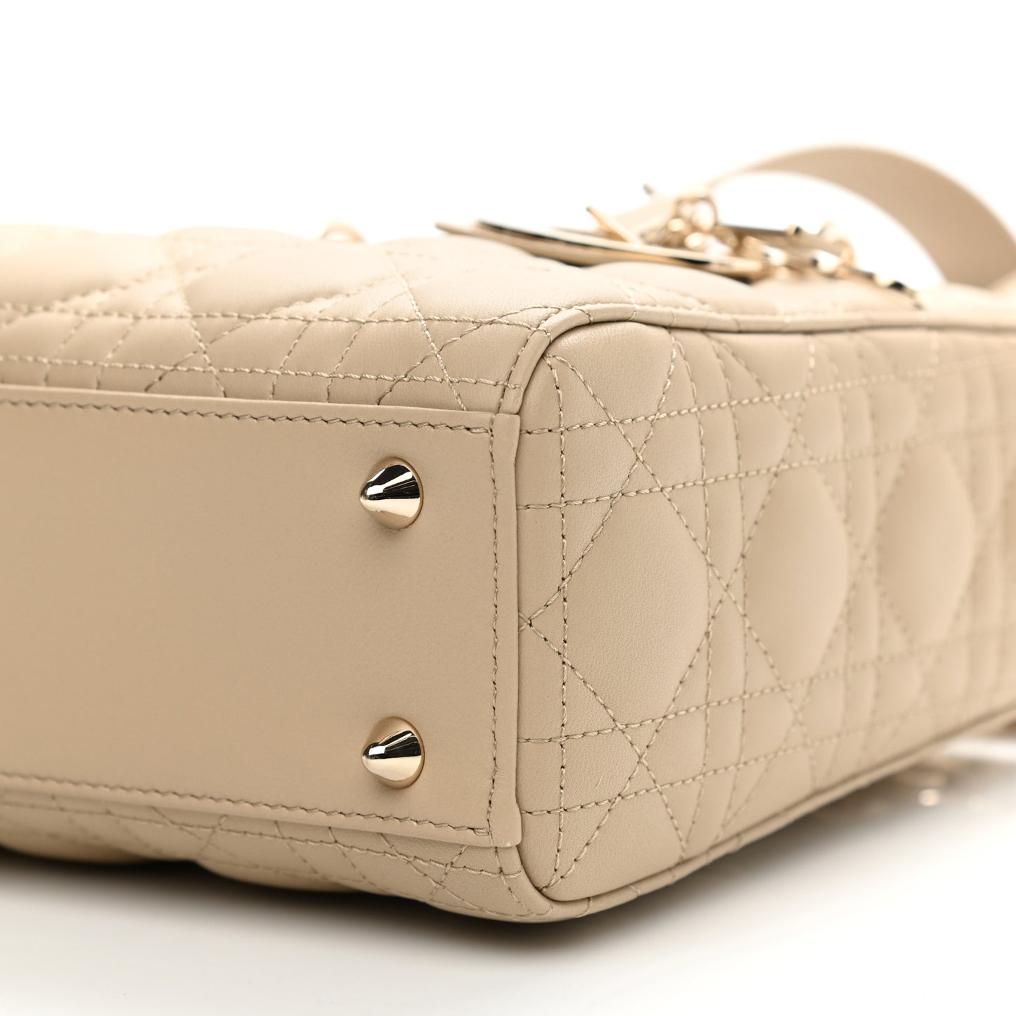 Lambskin Cannage Small My ABCDior Lady Dior Beige