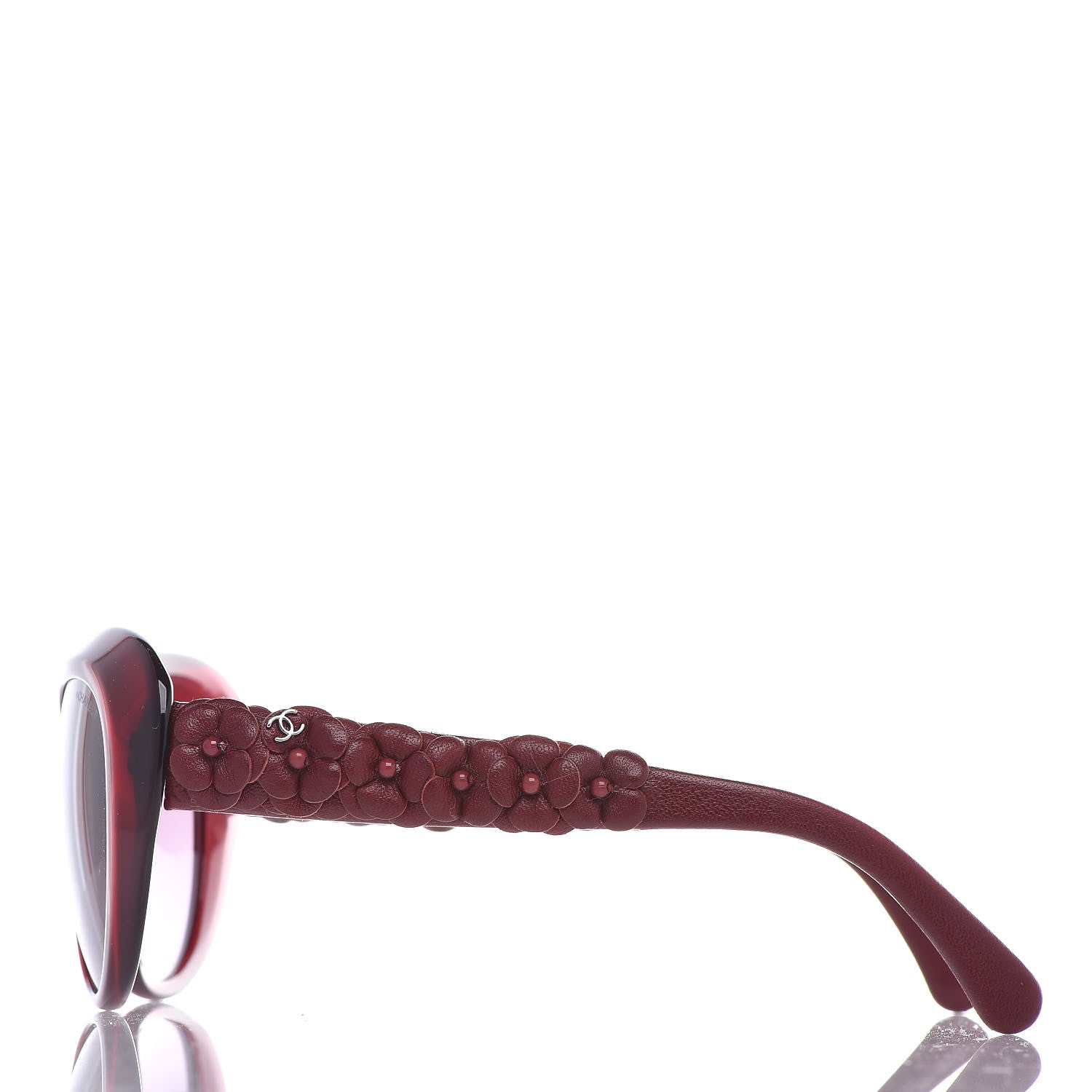 Chanel Lambskin Camellia CC Sunglasses 5318 Q Red 2 of 8