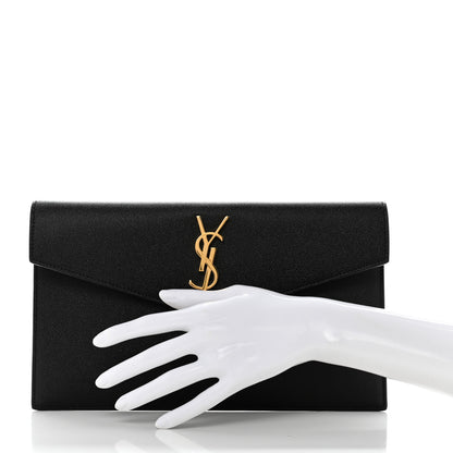 Saint Laurent Grain De Poudre Uptown Pouch Black 2 of 10