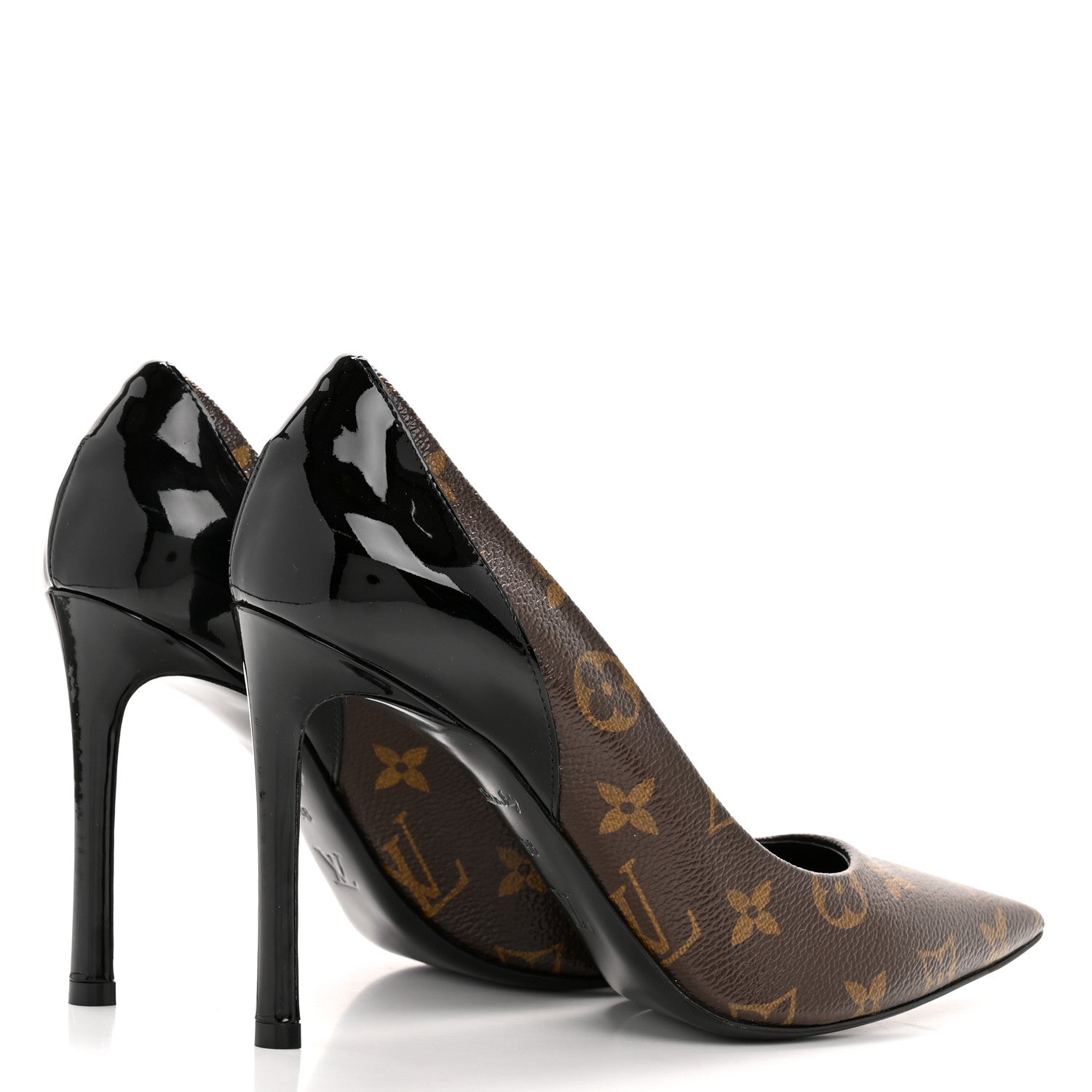 Louis Vuitton Monogram Cherie Pumps 38 Black 5 of 10