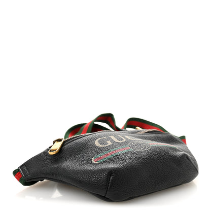 Gucci Grained Calfskin Small Logo Belt Bag Black 4 of 10