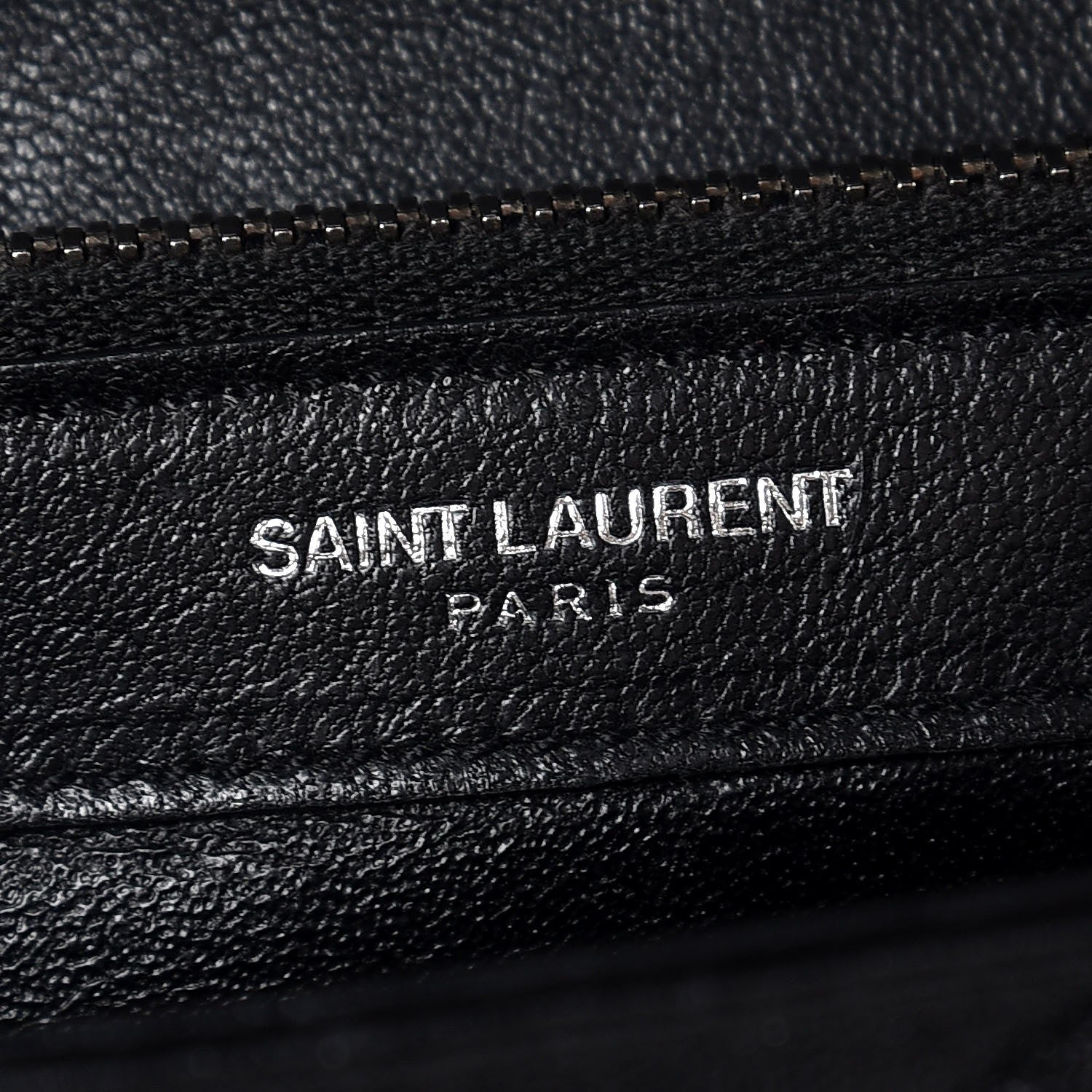 Saint Laurent Sheepskin Matelasse Chevron Monogram Large College Satchel Black 6 of 7