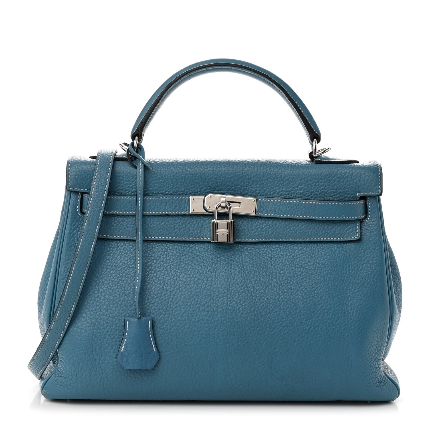 Hermes Taurillon Clemence Kelly Retourne 32 Blue Jean 1 of 11