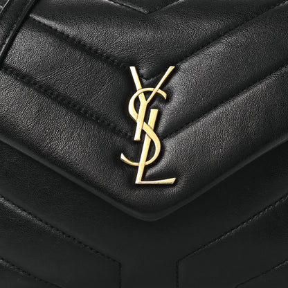 Saint Laurent Calfskin Y Quilted Monogram Toy Loulou Crossbody Bag Black 8 of 15