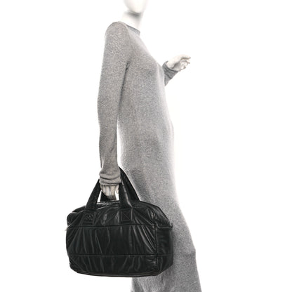 Chanel Lambskin Quilted Extra Large Coco Cocoon Reversible Tote Black 2 of 10
