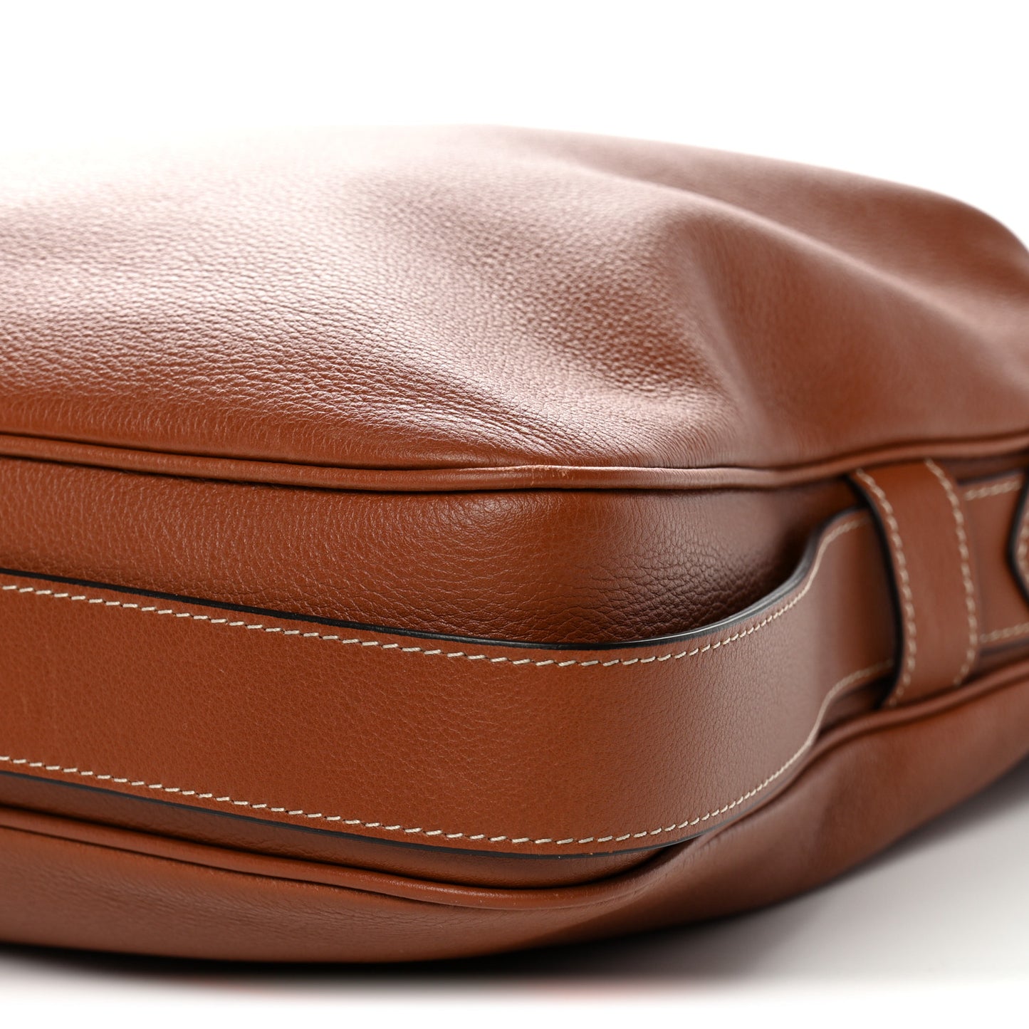 Supple Calfskin Large Romy Shoulder Bag Tan