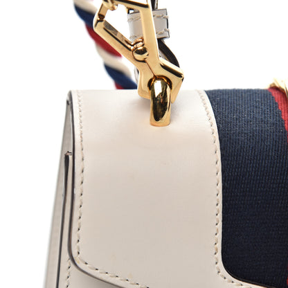 Gucci Calfskin Mini Sylvie Top Handle Bag White 11 of 12