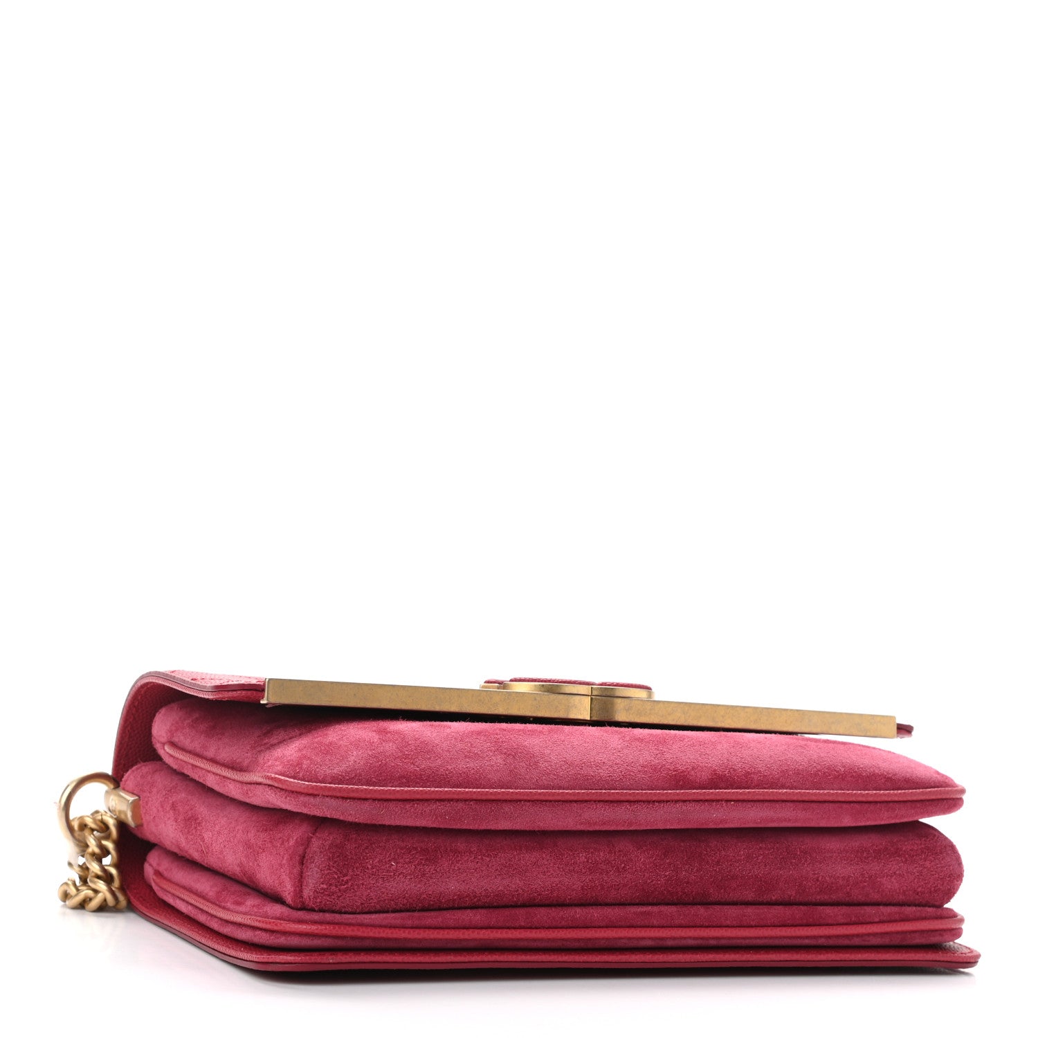 Chanel Grained Calfskin Stitched Small Enamel CC Flap Bag Pink 3 of 9