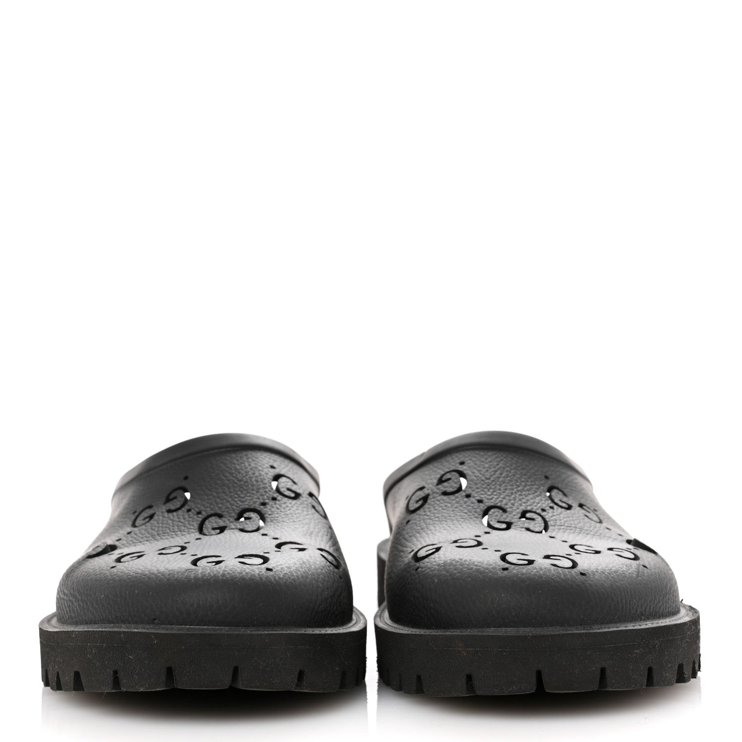 Gucci Rubber GG Monogram Mens Sandals 11 Black 3 of 12