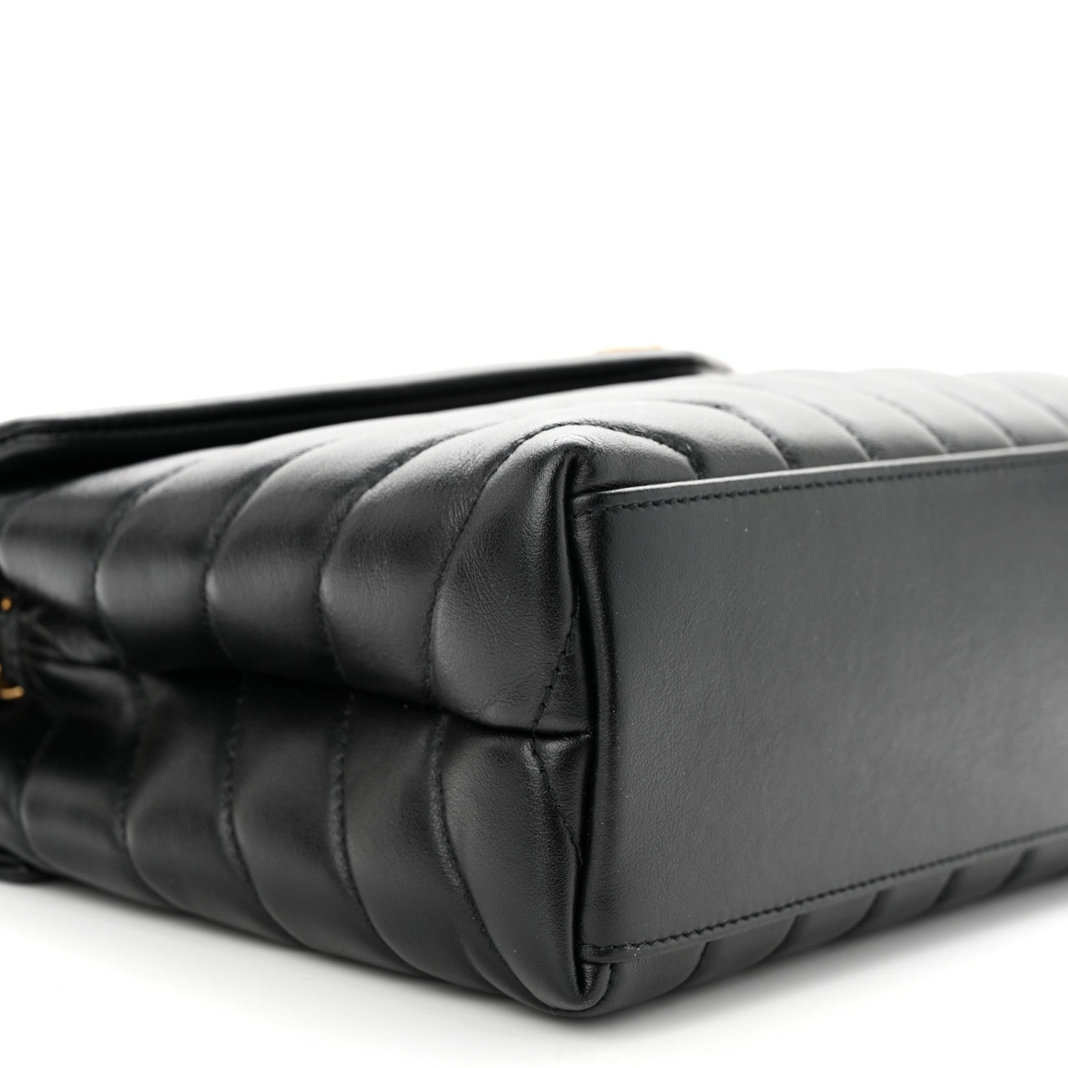 Saint Laurent Calfskin Y Quilted Monogram Small Loulou Chain Satchel Black 8 of 9