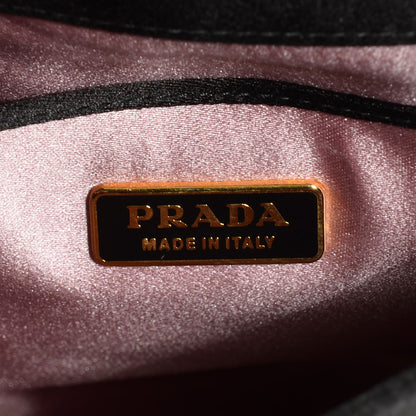 Prada Satin Crystal Evening Bag Black 6 of 8