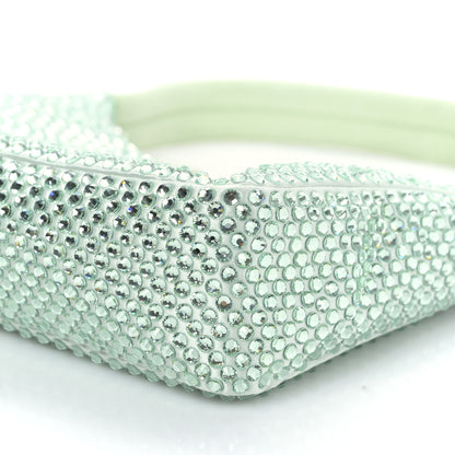 Prada Satin Crystal Mini Re-Edition 2000 Bag Acqua 8 of 8
