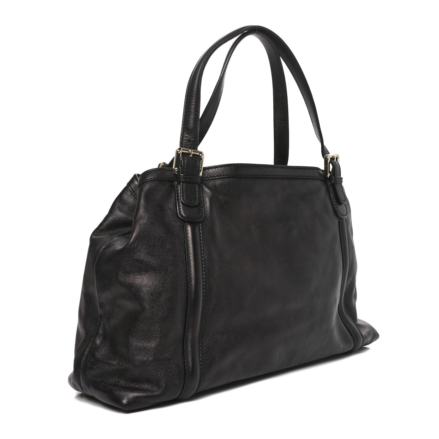 Gucci Calfskin Medium Britt Tote Black 3 of 10