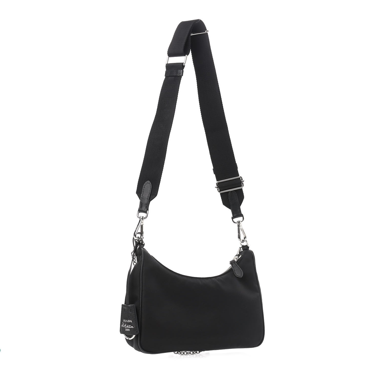 Prada Nylon Re-Edition 2005 Shoulder Bag Black 2 of 7