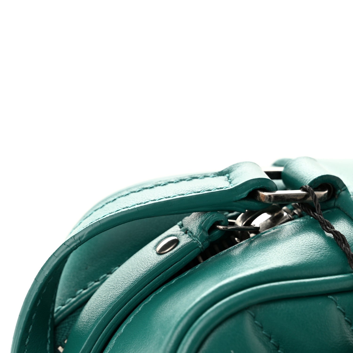 Saint Laurent Calfskin Matelasse Monogram Lou Camera Bag Green 12 of 16
