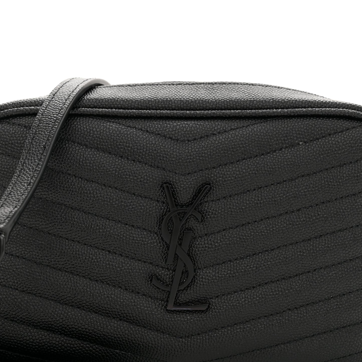 Grain De Poudre Matelasse Monochrome Monogram Mini Lou Camera Bag Black