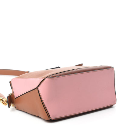 Loewe Calfskin Small Puzzle Bag Tan Medium Pink 4 of 9