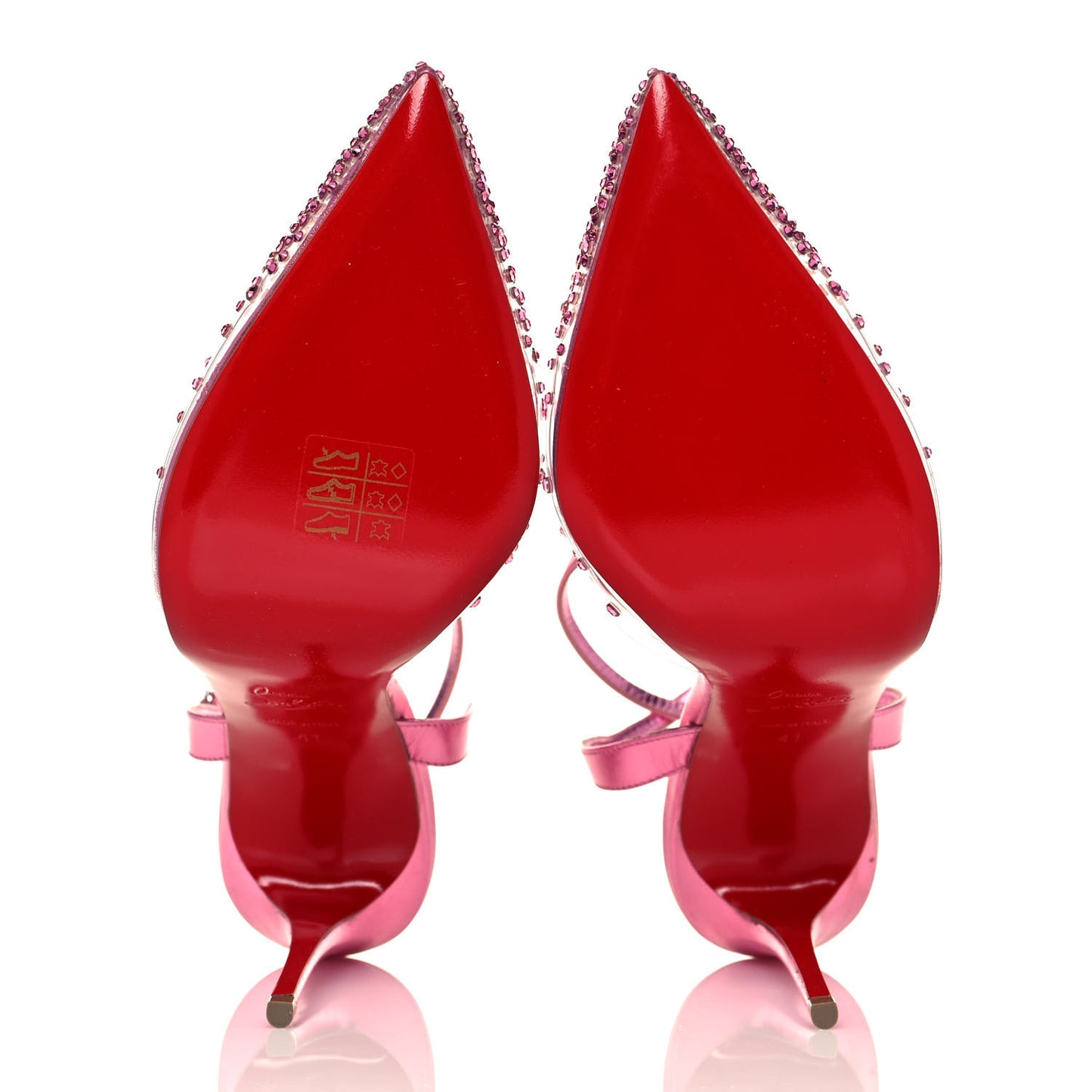 Metallic PVC Psychic Spikaqueen 100 Pumps 41 Pink