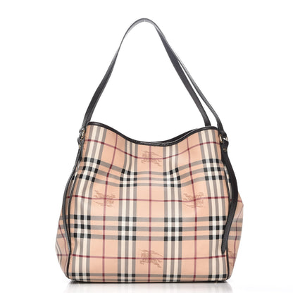 Burberry Haymarket Check Large Canterbury Tote Chocolate 1 of 10