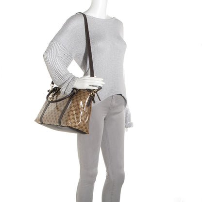 Gucci Crystal Monogram Medium GG Tote Brown 2 of 7