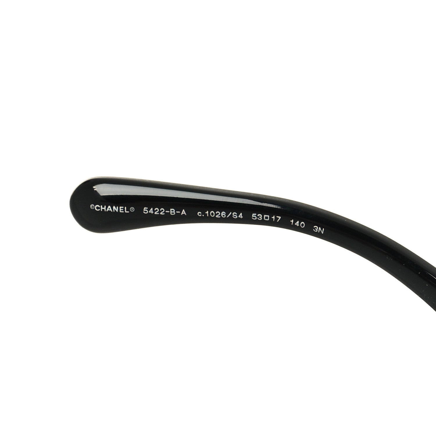 Chanel Acetate Strass Square Sunglasses 5422-B Black White 5 of 8