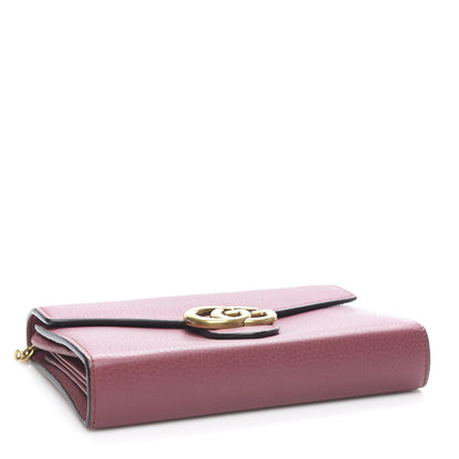 Gucci Cellarius Calfskin GG Marmont Chain Wallet Dry Rose 4 of 12