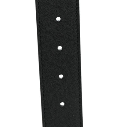 Fendi Cuoio Romano Glazed Fabric FF 1974 Reversible Belt 90 36 Black Tobacco Moro 4 of 4