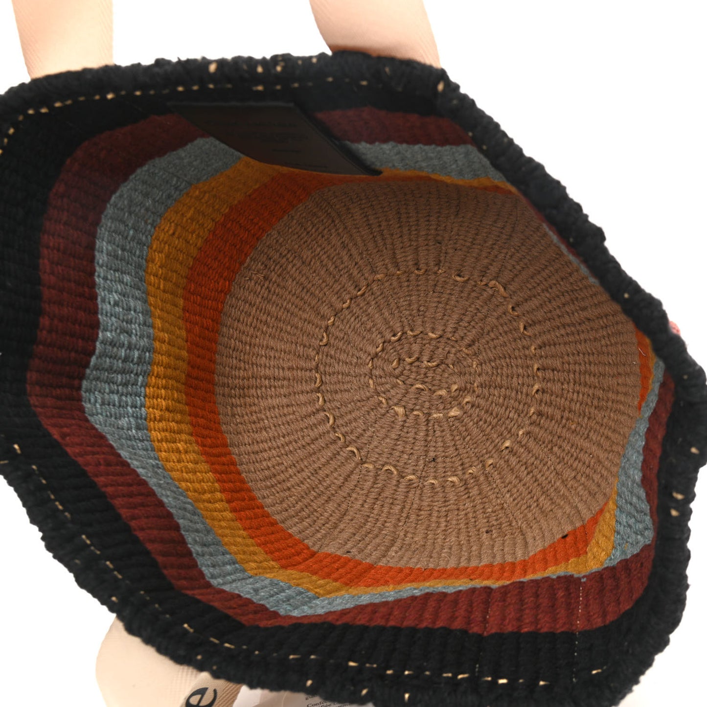 X MIFUKO Woven Large Woody Basket Tote Multicolor