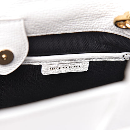Burberry Grainy Calfskin House Check Small Banner Tote Chalk White 7 of 10