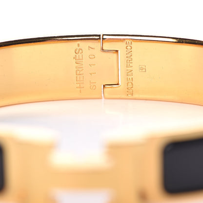Hermes Enamel Narrow Clic Clac H Bracelet PM Black 4 of 5
