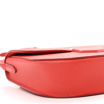 Celine Grained Calfskin Small Trotteur Coquelicot 8 of 9