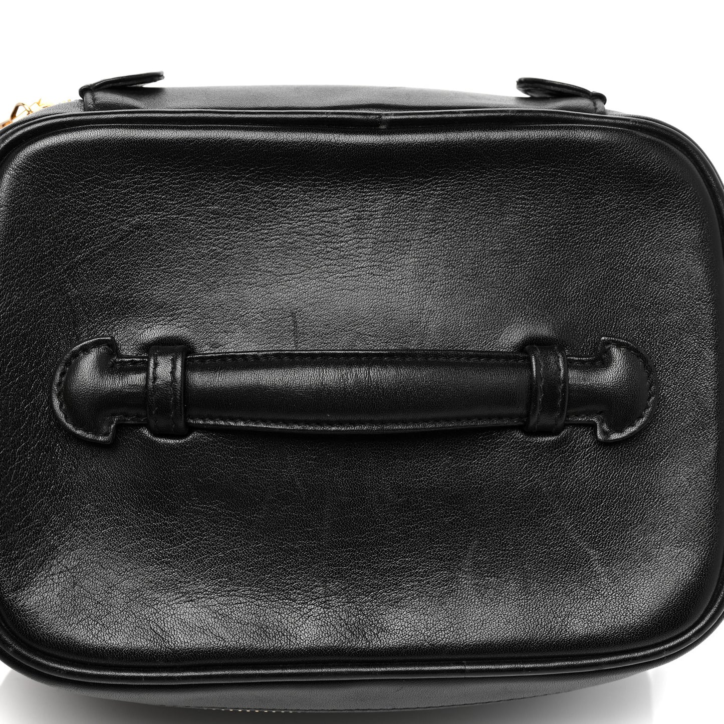 Lambskin Vanity Cosmetic Case Black