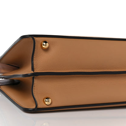 Fendi Vitello Seta Nappa Bi-Color Small Peekaboo I SEE U Satchel Miele Scuro Light Rose Ghianda 7 of 8