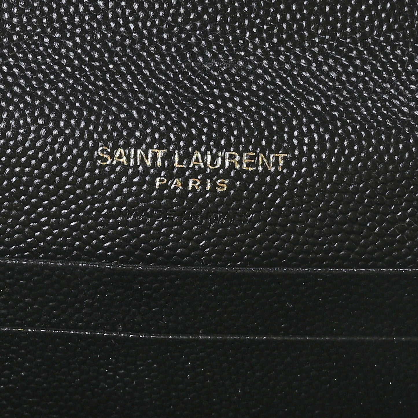 Grain De Poudre Textured Mixed Matelasse Triquilt Small Monogram Envelope Wallet Black