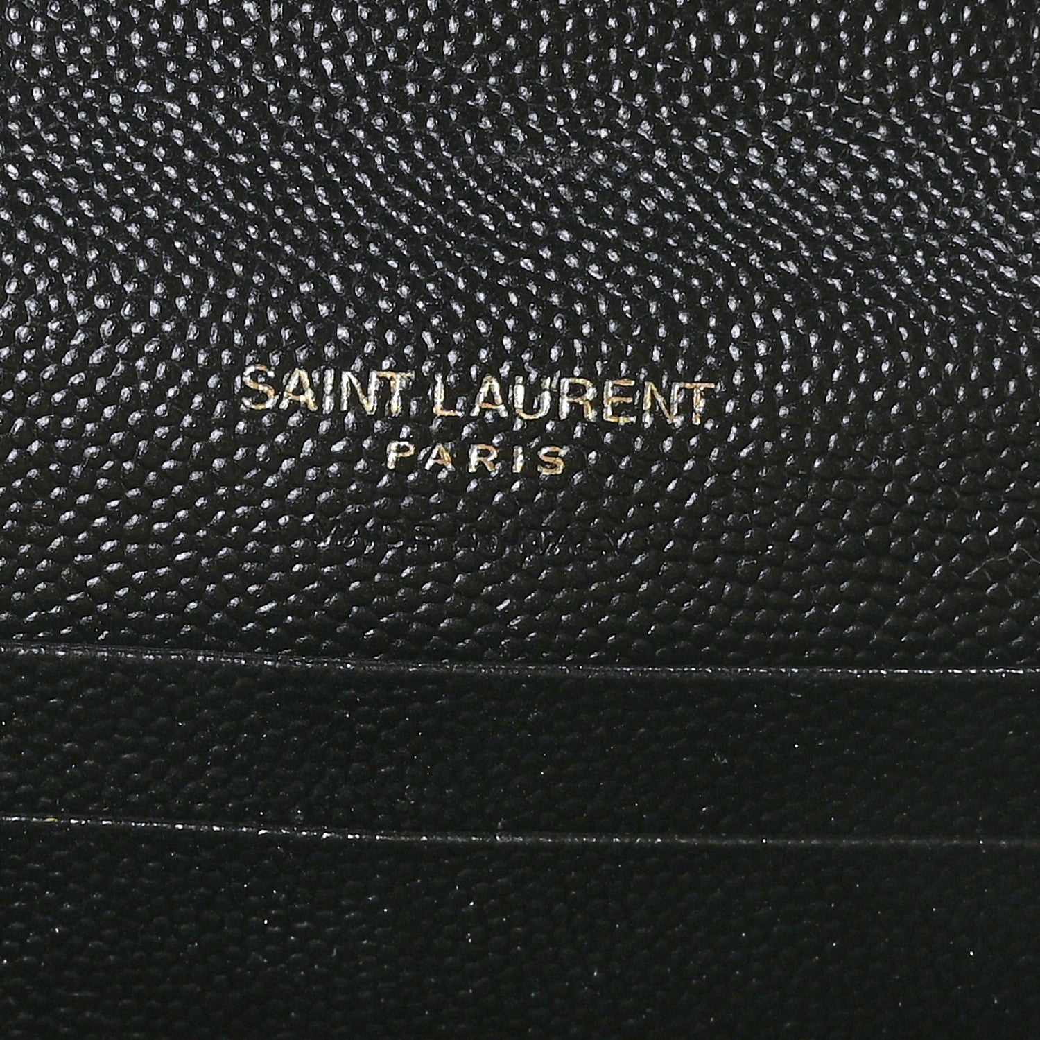 Saint Laurent Grain De Poudre Textured Mixed Matelasse Triquilt Small Monogram Envelope Wallet Black 6 of 7