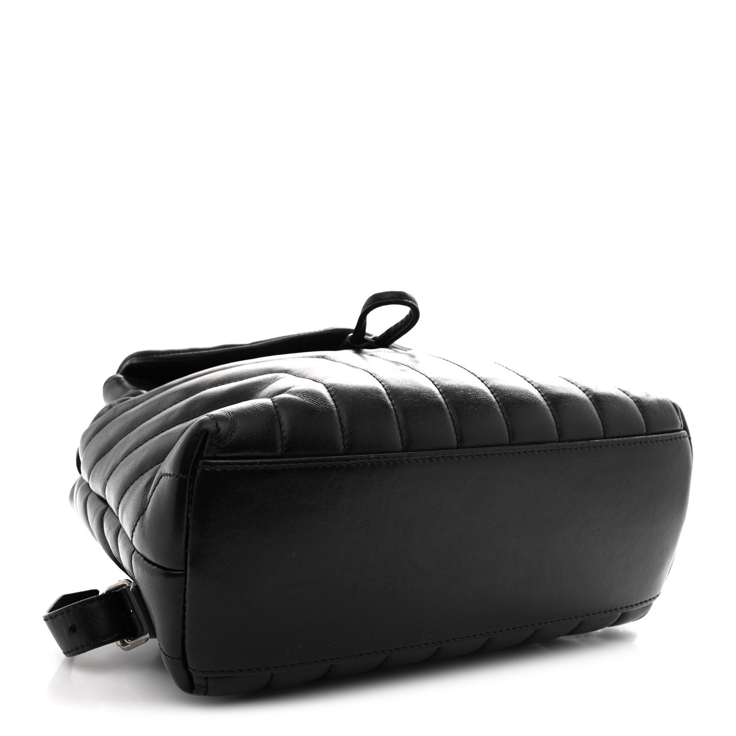 Saint Laurent Calfskin Y Quilted Monogram Small Loulou Backpack Black 4 of 12