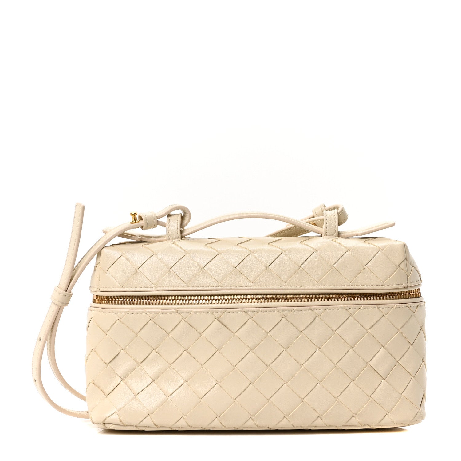 Bottega Veneta Calfskin Intrecciato Bang Bang Vanity Case Sea Salt 1 of 9